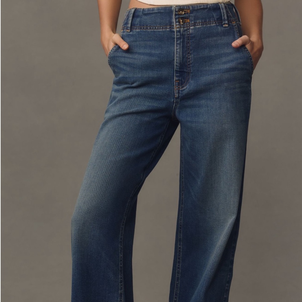 The Eventide High-Rise Wide-Leg Trouser‎ Jeans by Pilcro from Anthropologie